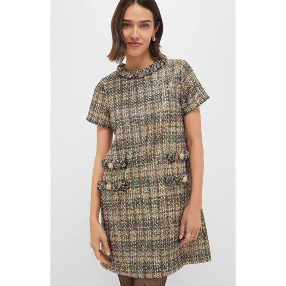 NWT Tuckernuck Multicolor Shimmer Tweed Jackie O Dress Size XXS Multi Metallic - Picture 1 of 7